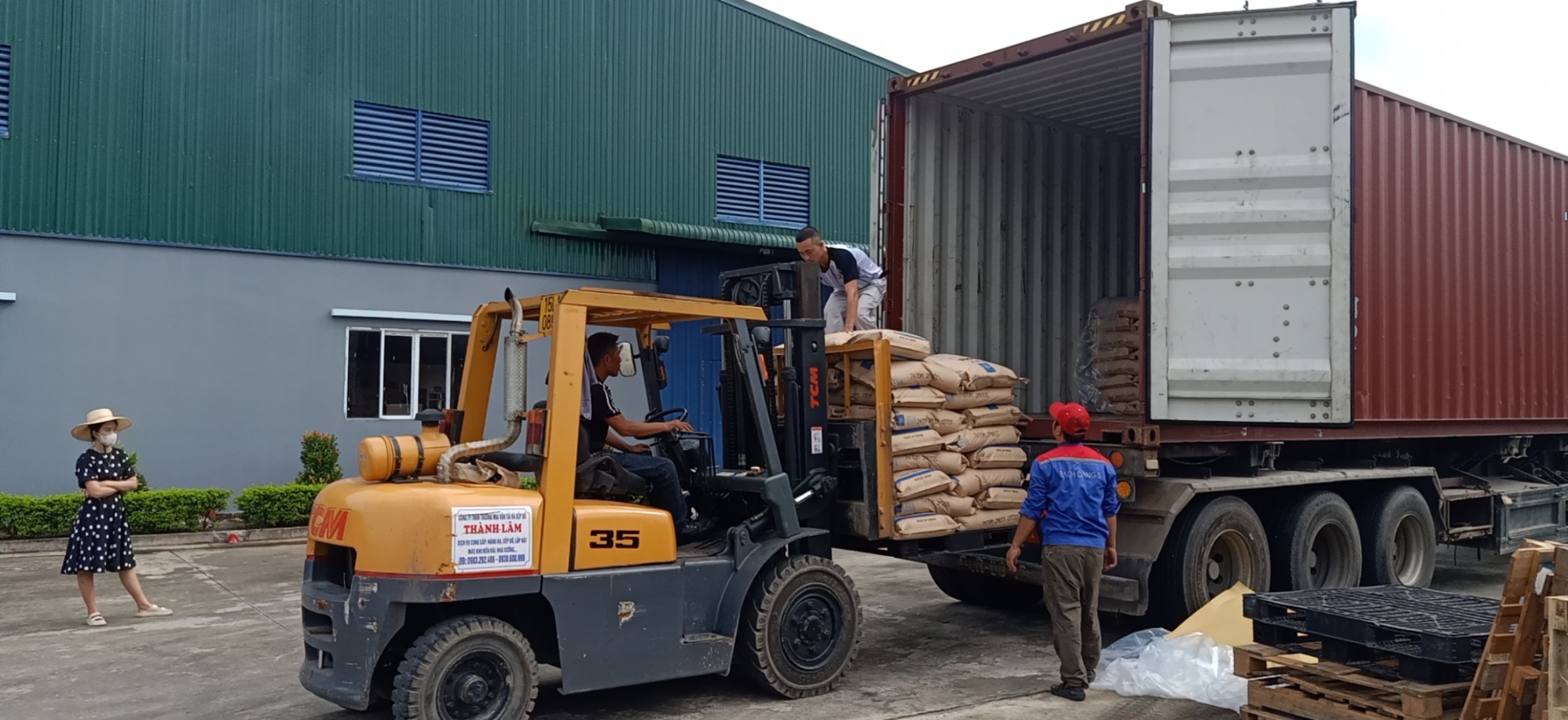 Cho thuê xe nâng rút container Hải Phòng