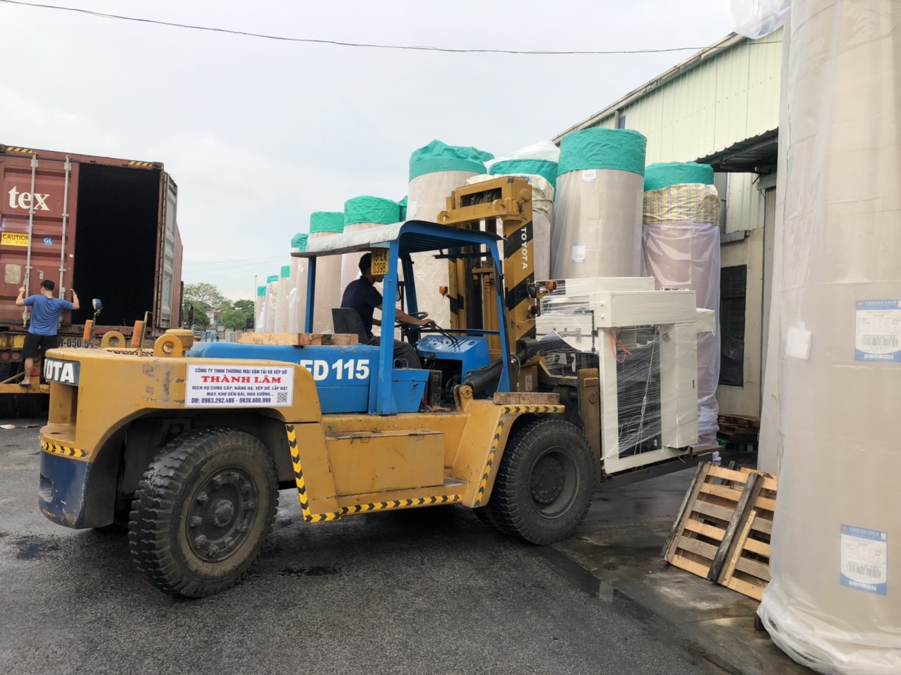 Cho thuê xe nâng tại KCN An Dương Hải Phòng